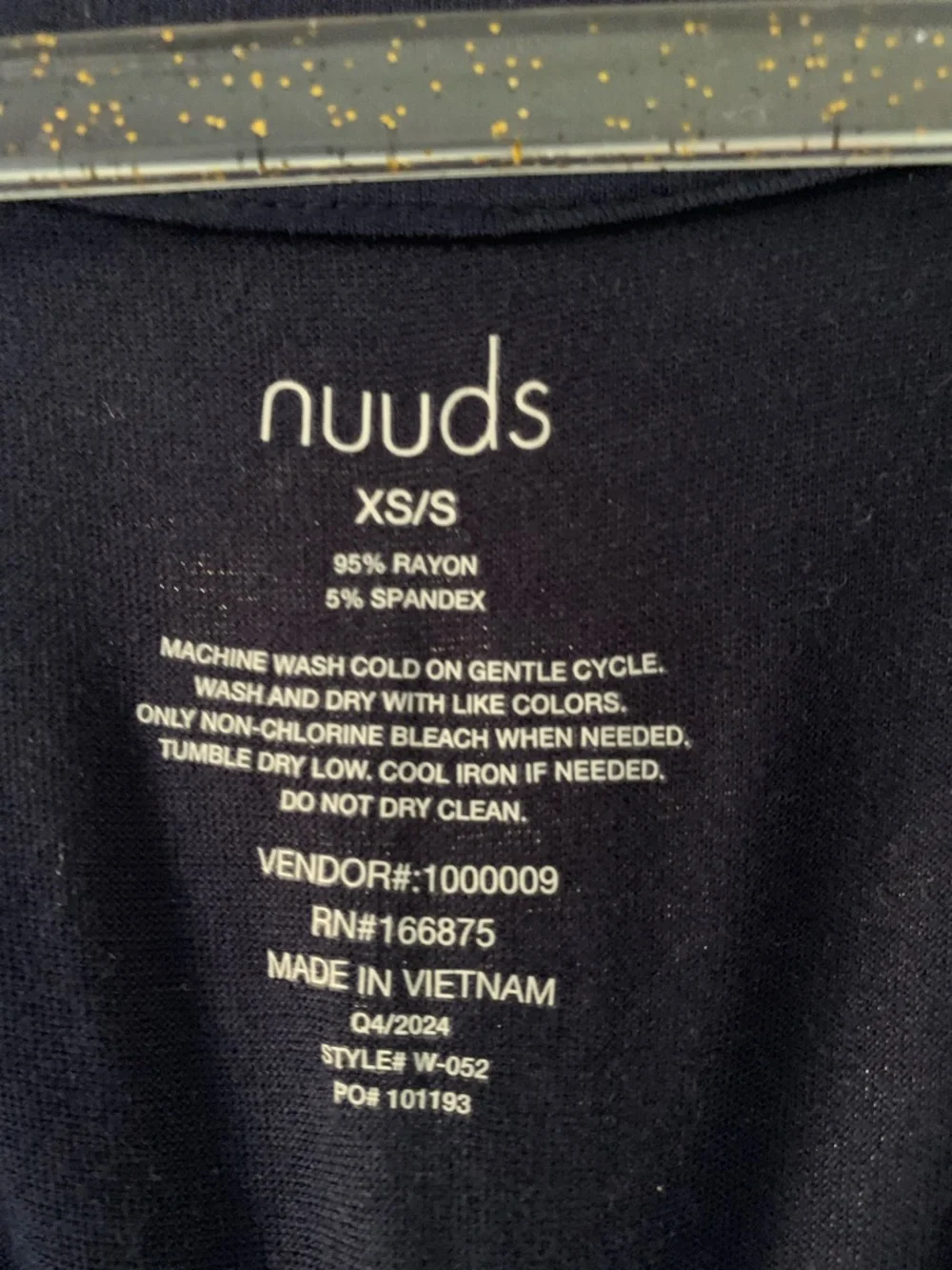 Nuuds Navy Wrap Robe with Tie Waist size XS/S - Picture 4 of 4